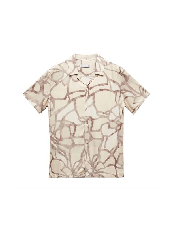 MANGO MAN MANGO MAN Košulja 'Mauib'  svijetlobež / tamno bež / smeđa