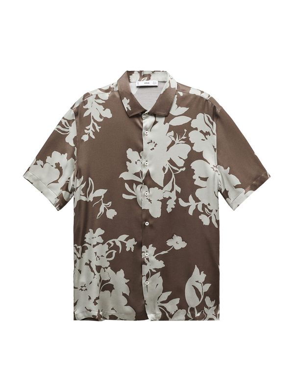 MANGO MAN MANGO MAN Košulja 'Mauit'  smeđa / svijetlosiva