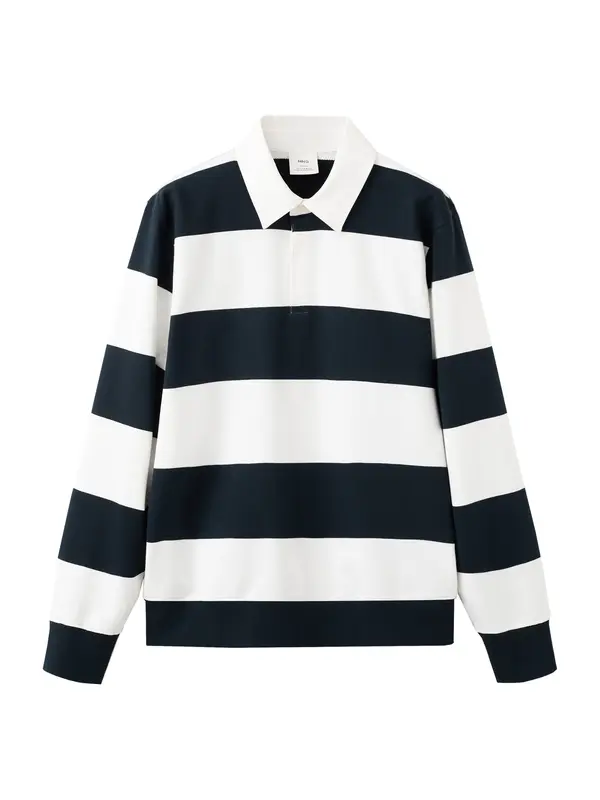 MANGO MAN MANGO MAN Sweater majica 'Peter'  morsko plava / bijela