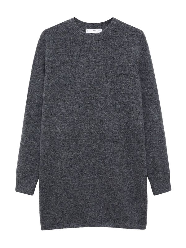 MANGO MANGO Pletena haljina 'ELIOTE'  tamo siva