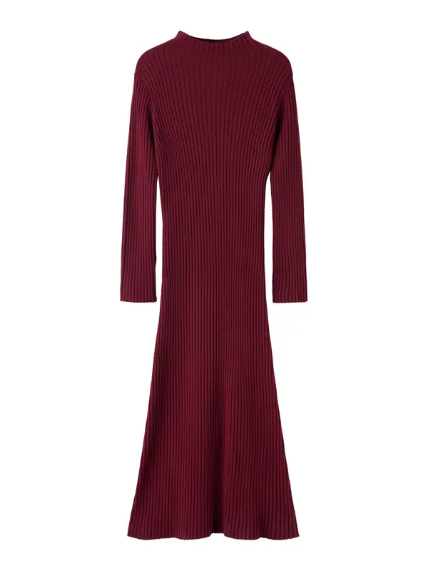 MANGO MANGO Pletena haljina 'Kikita'  tamno crvena