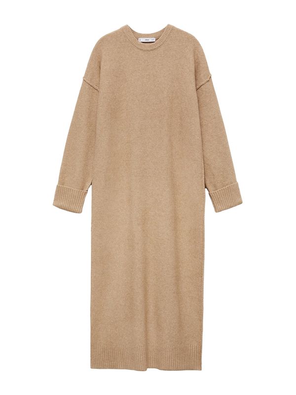 MANGO MANGO Pletena haljina 'MARIAM'  cappuccino