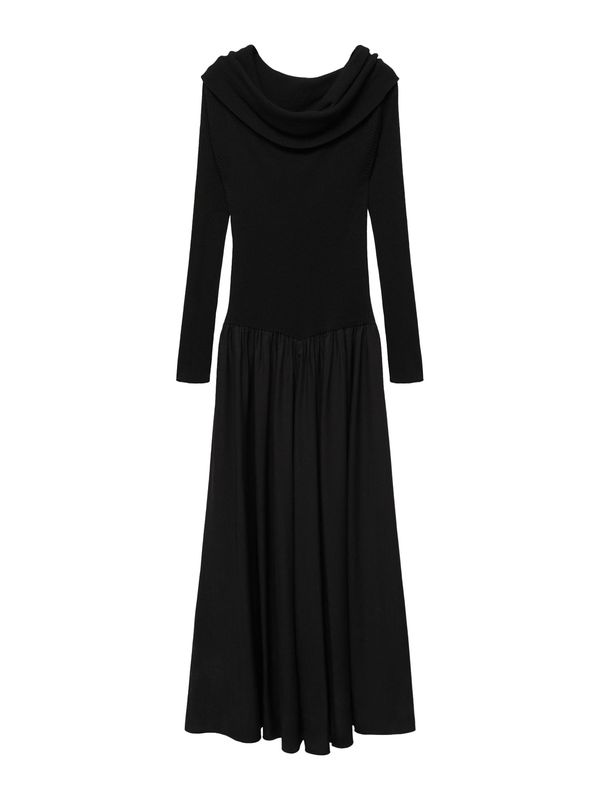 MANGO MANGO Pletena haljina 'PALACE'  crna