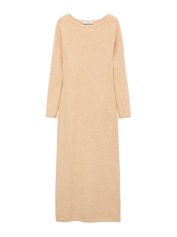 MANGO MANGO Pletena haljina 'Seeds'  svijetlosmeđa