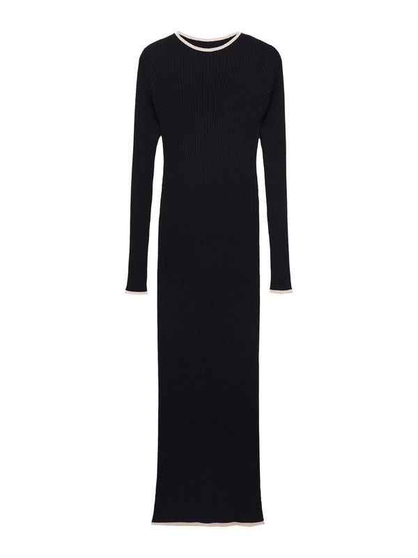 MANGO MANGO Pletena haljina 'SHADOWIN'  bež / crna