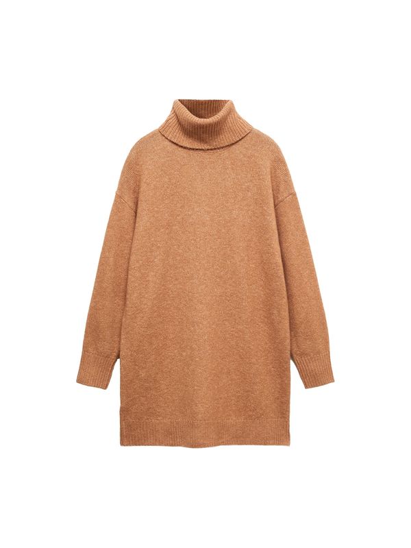 MANGO MANGO Pletena haljina 'TALDORA'  svijetlosmeđa