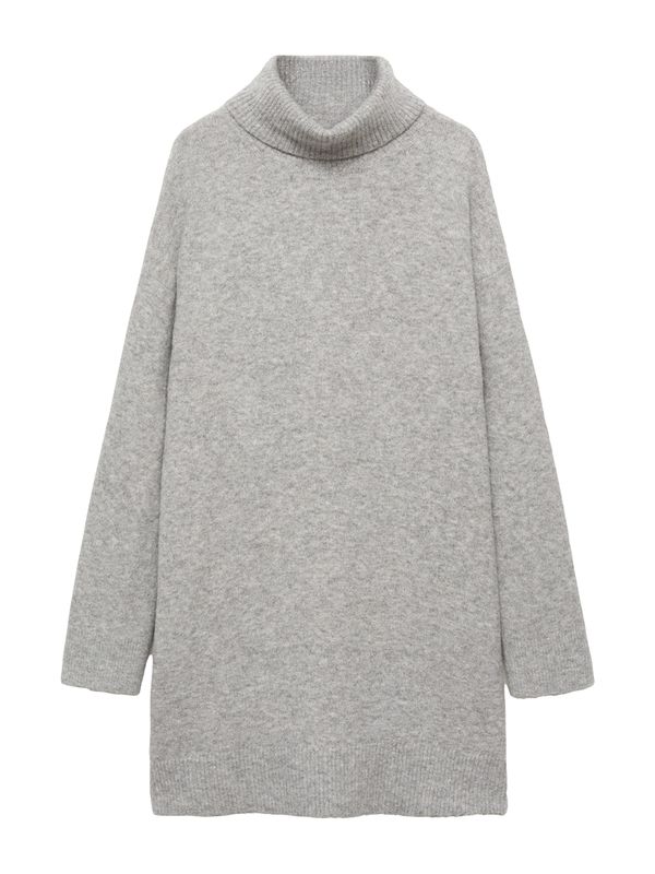 MANGO MANGO Pletena haljina 'TALDOTE'  svijetlosiva