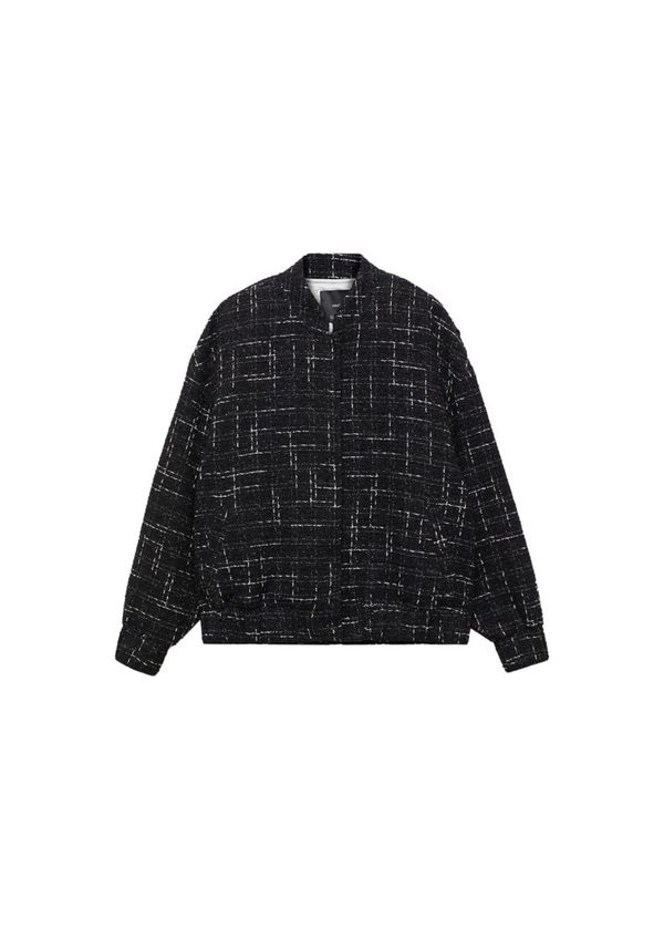 MANGO MANGO Prijelazna jakna 'Dupla'  crna / prljavo bijela