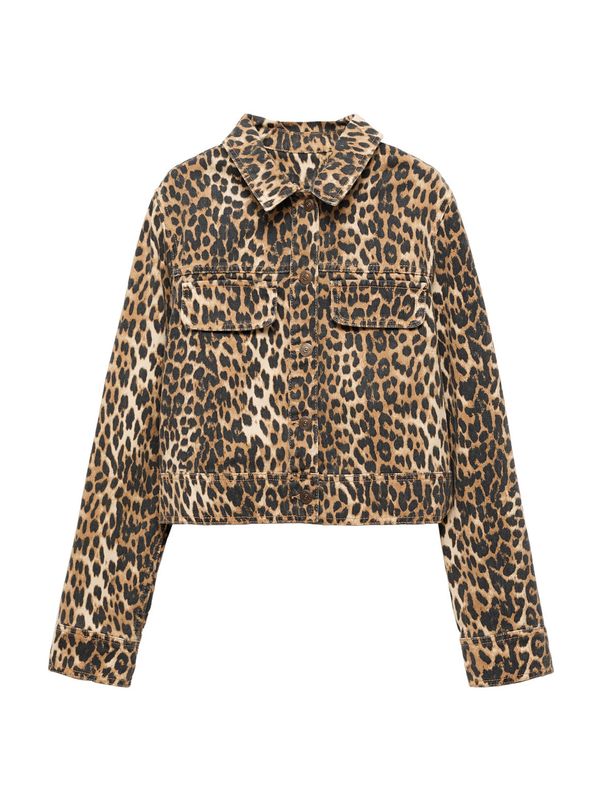 MANGO MANGO Prijelazna jakna 'LEO'  smeđa / crna