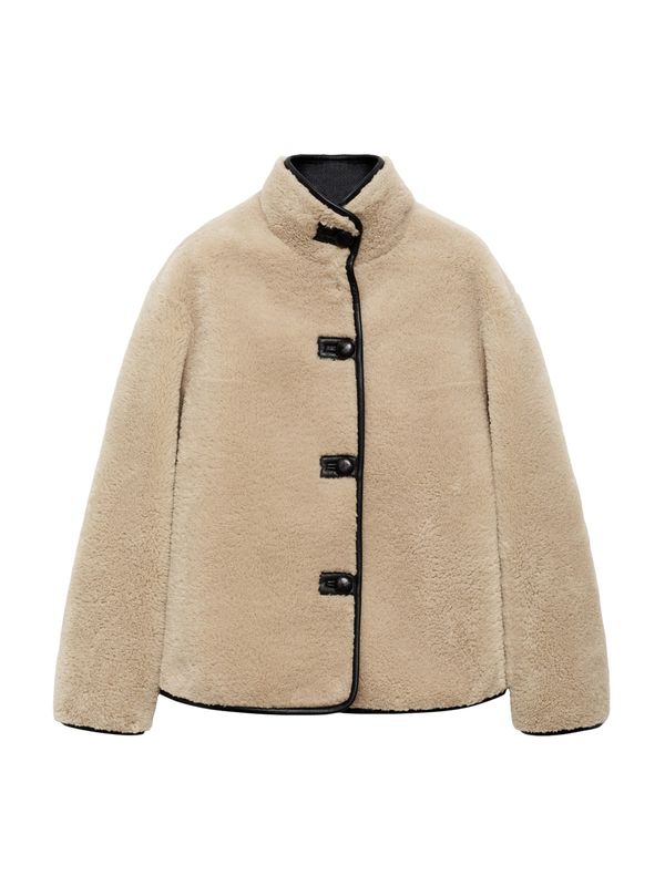 MANGO MANGO Prijelazna jakna 'MOZART'  boja pijeska / crna