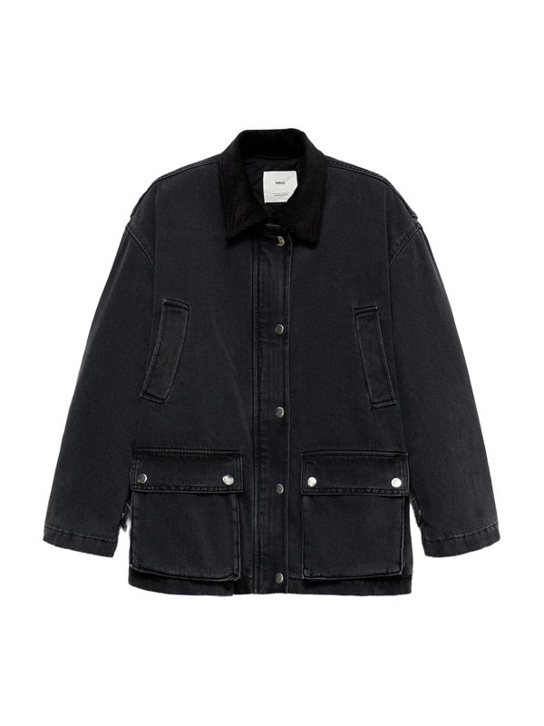 MANGO MANGO Prijelazna jakna 'SUZIE'  crna / crni traper