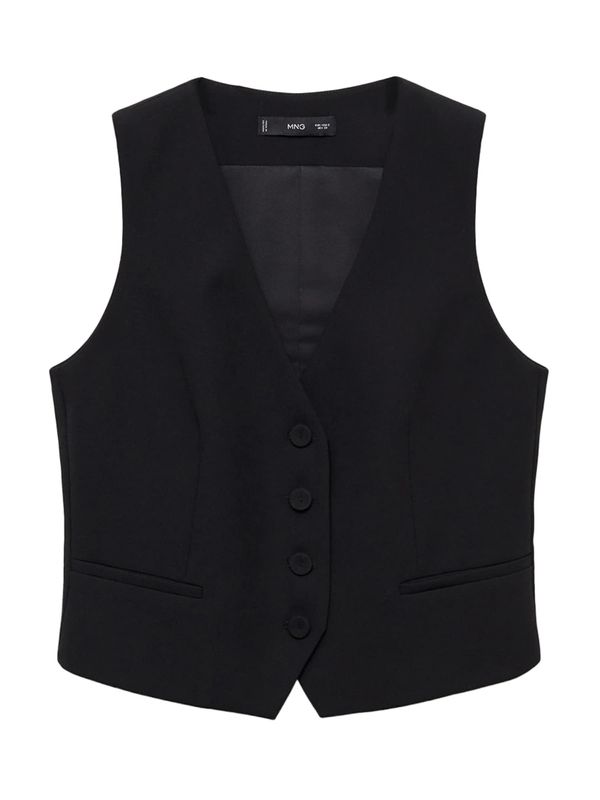 MANGO MANGO Prsluk od odijela 'IGUANA'  crna