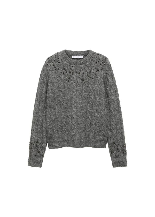 MANGO MANGO Pulover 'Boule'  taupe siva / kameno siva