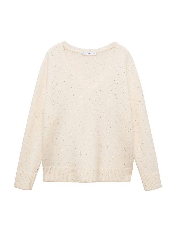 MANGO MANGO Pulover 'Edurne'  boja pijeska / zlatna