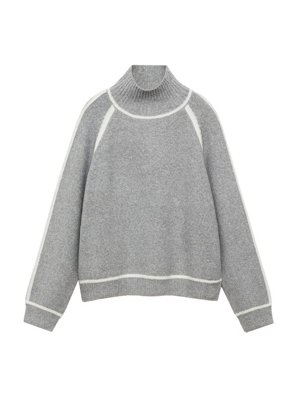 MANGO MANGO Pulover 'Fran'  siva melange / bijela