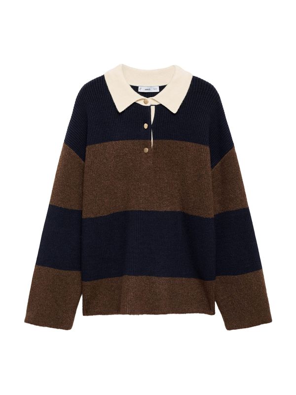 MANGO MANGO Pulover 'JAMA'  boja pijeska / mornarsko plava / tamno smeđa