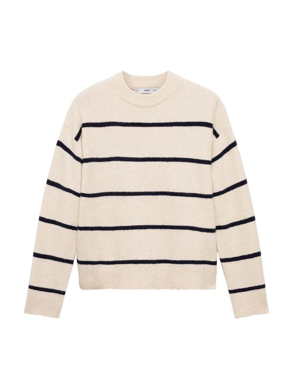 MANGO MANGO Pulover 'MARINA'  svijetlobež / crna