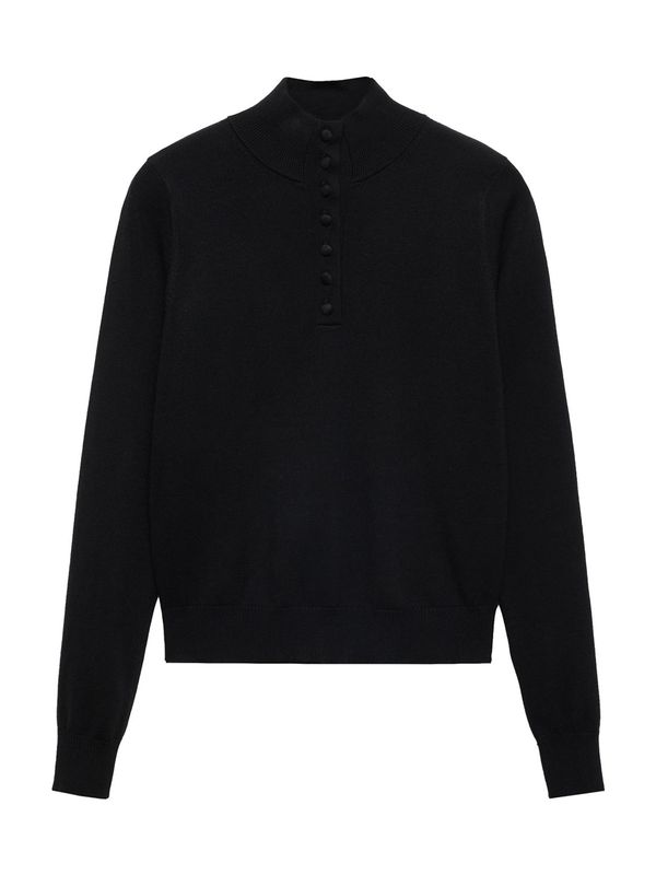 MANGO MANGO Pulover 'PESTO'  crna