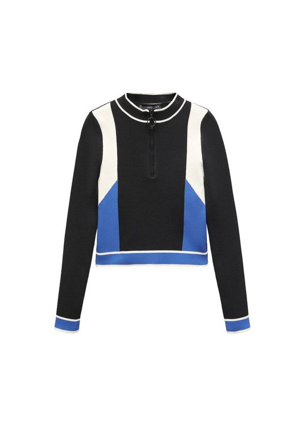 MANGO MANGO Pulover  plava / crna / bijela