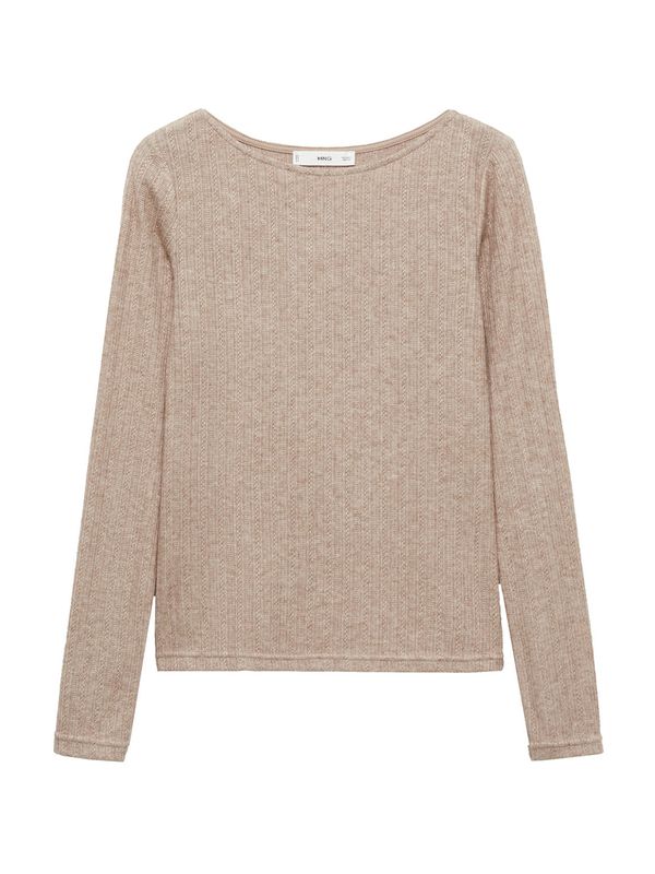 MANGO MANGO Pulover 'POINTE'  svijetlosmeđa