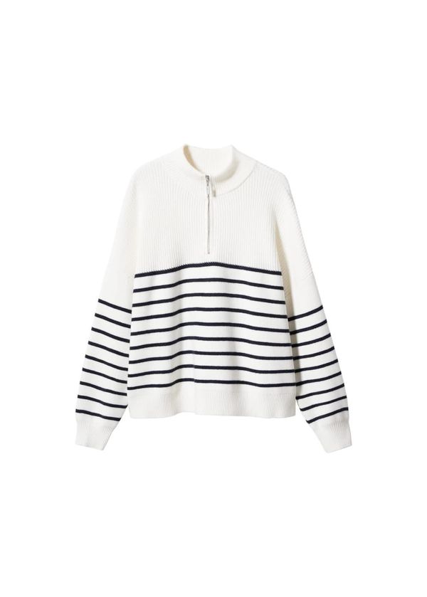 MANGO MANGO Pulover 'Rizon'  crna / bijela