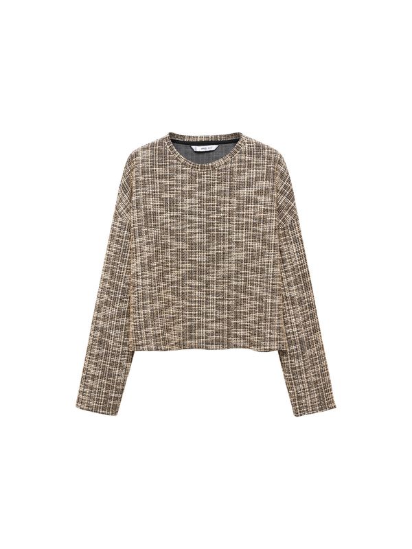 MANGO MANGO Pulover 'TANIA'  bež / crna / bijela