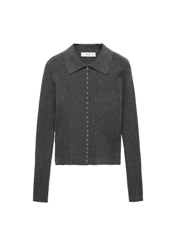 MANGO MANGO Pulover 'Twenties'  tamo siva