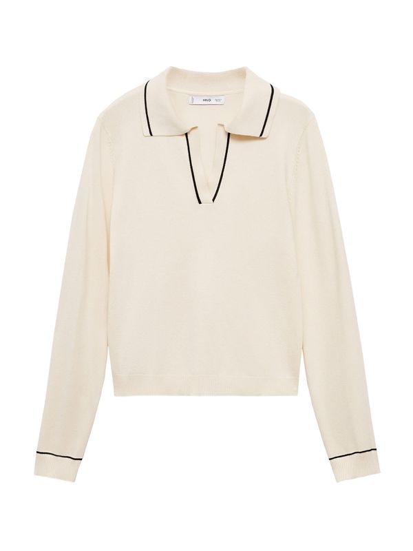 MANGO MANGO Pulover 'VERTA'  puder roza / crna