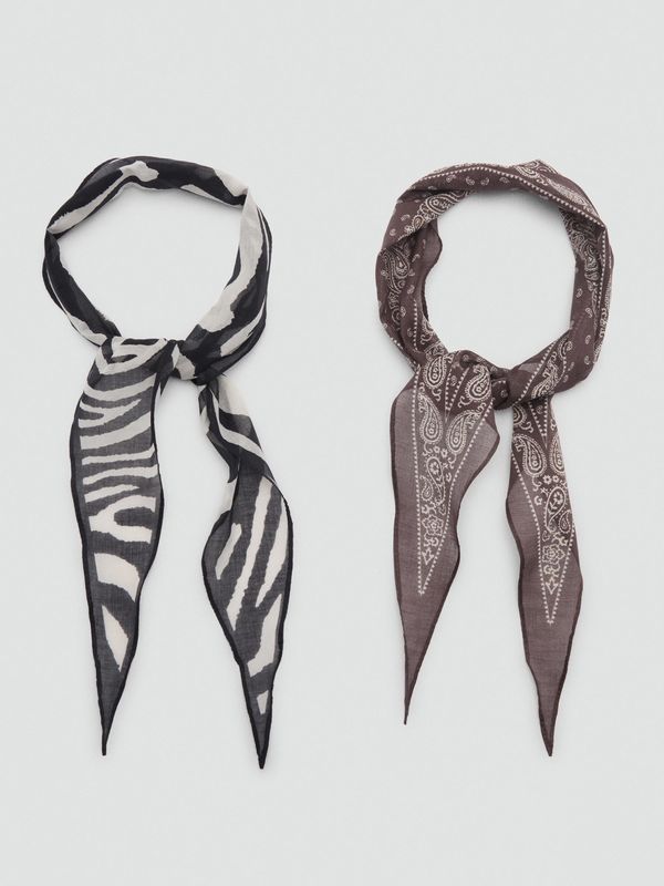 MANGO MANGO Ručnik  bež / smeđa / crna