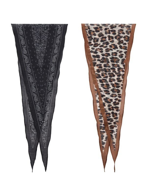 MANGO MANGO Ručnik  smeđa / crna / bijela