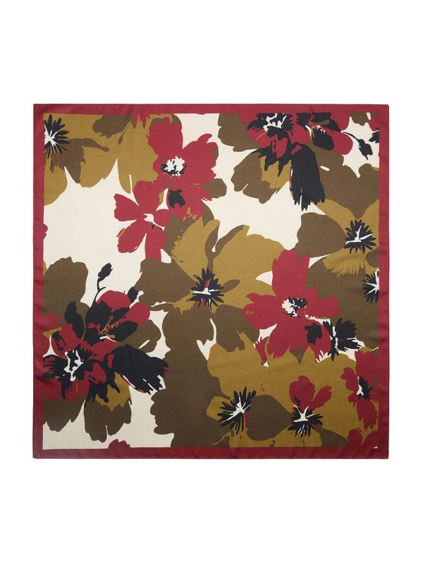 MANGO MANGO Šal 'PRADO'  maslinasta / bordo / crna / prljavo bijela