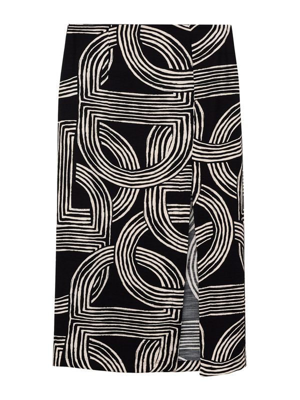 MANGO MANGO Suknja 'HAWAI'  crna / bijela