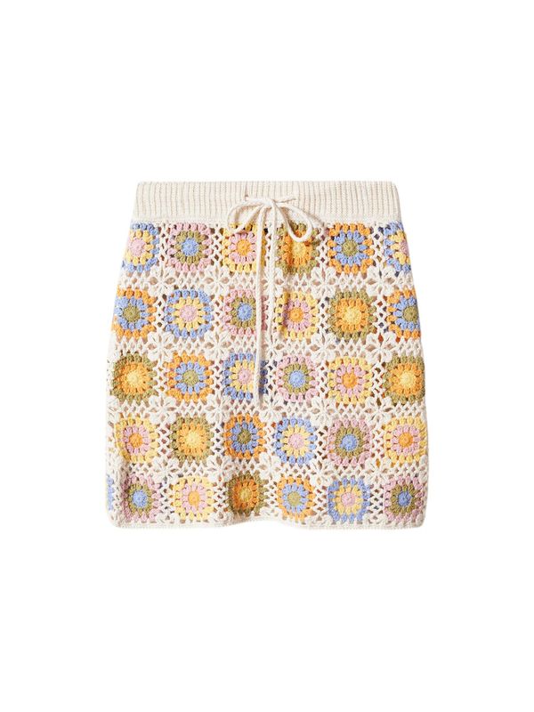 MANGO MANGO Suknja 'Homeclar'  svijetlobež / sivkasto plava / kaki / narančasta