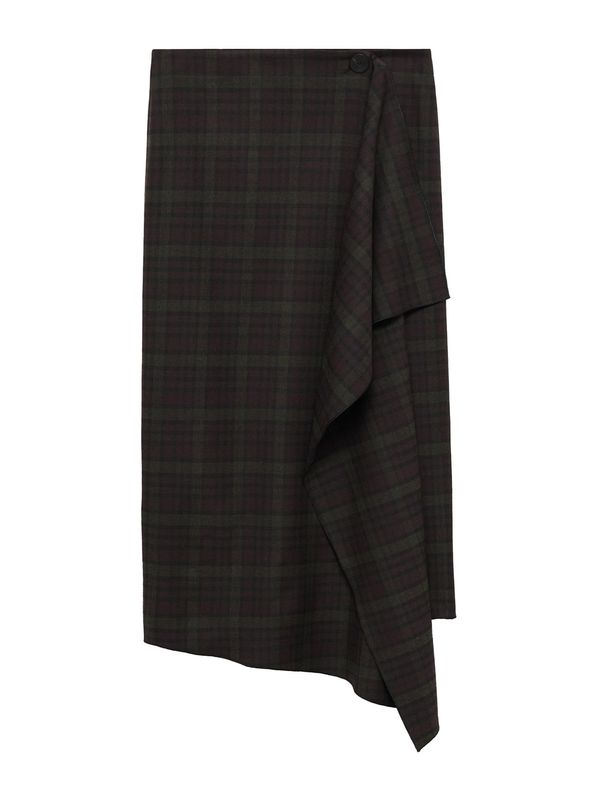 MANGO MANGO Suknja 'John'  kaki / ljubičasto crvena / crna