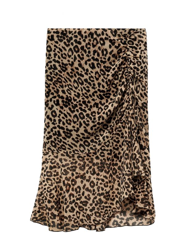 MANGO MANGO Suknja  smeđa / svijetlosmeđa / crna