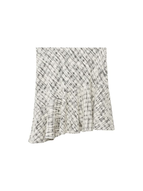 MANGO MANGO Suknja 'TWEED'  crna / bijela