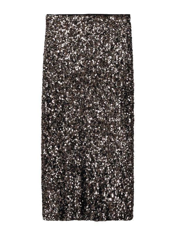 MANGO MANGO Suknja 'Xjavi'  antracit siva / srebro