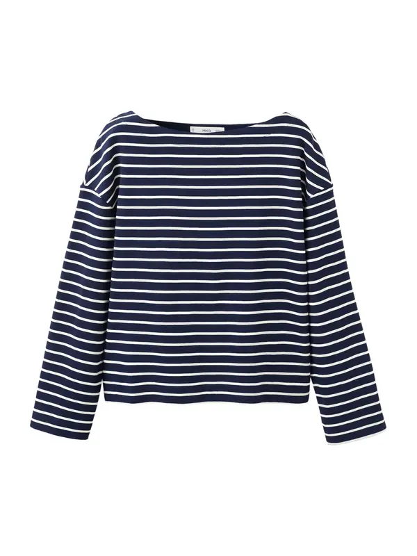 Mango MANGO Sweater majica 'TIMOTHEE'  mornarsko plava / bijela