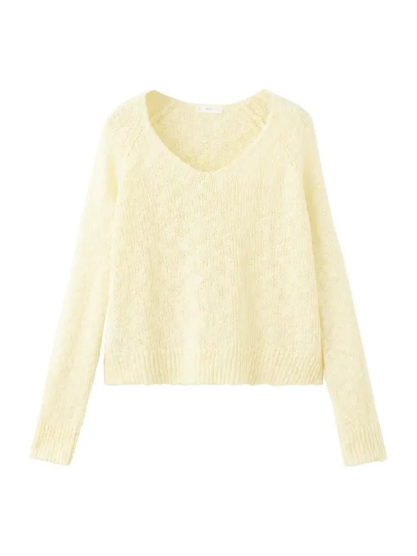 MANGO TEEN MANGO TEEN Pulover 'Rustic2'  svijetložuta