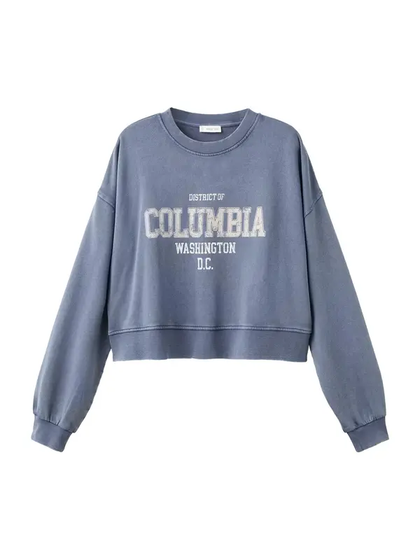 MANGO TEEN MANGO TEEN Sweater majica 'Columbia'  safirno plava / bijela / prljavo bijela