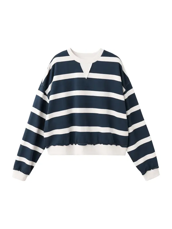 MANGO TEEN MANGO TEEN Sweater majica 'Marea'  mornarsko plava / bijela
