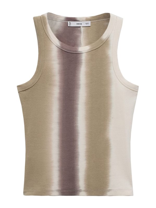 MANGO MANGO Top 'RAINBOW'  bež / svijetlobež / ljubičasta