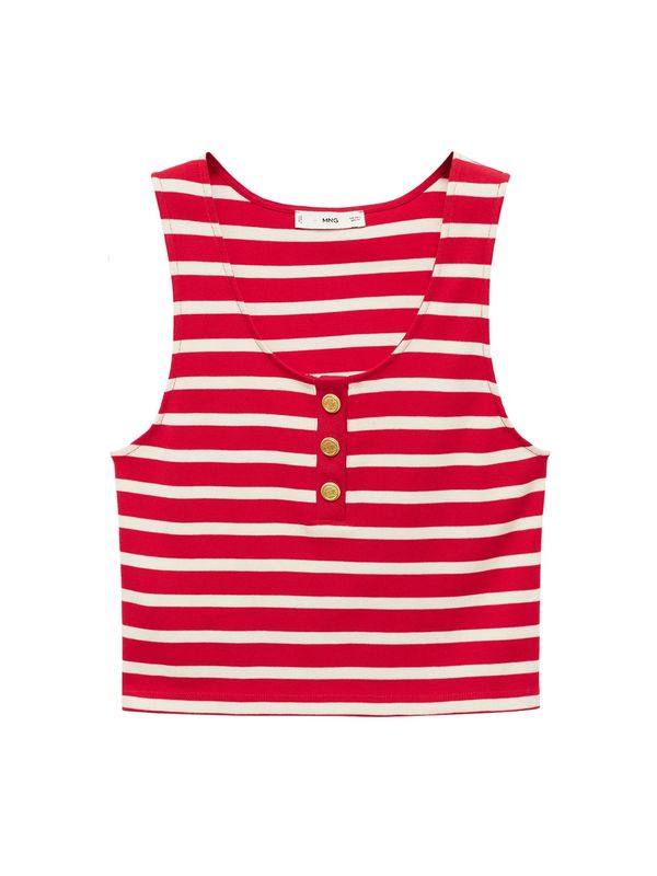 MANGO MANGO Top 'RAY'  crvena / bijela