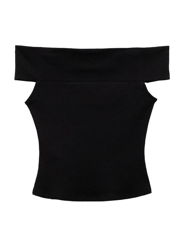 MANGO MANGO Top s naramenicama 'BACALARY'  crna