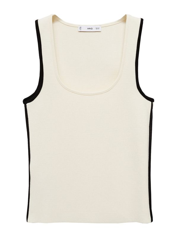 MANGO MANGO Top s naramenicama 'COMO'  boja pijeska / crna