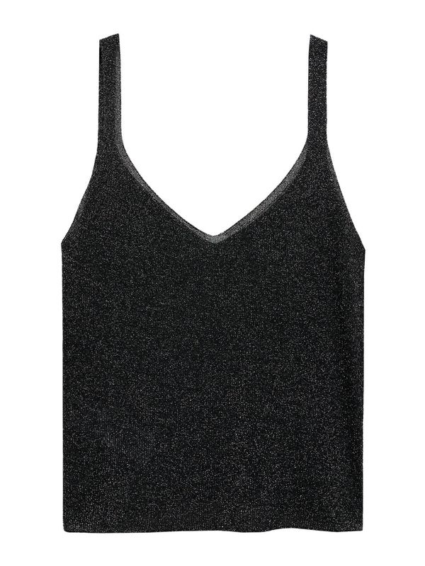 MANGO MANGO Top s naramenicama 'KLING'  crna