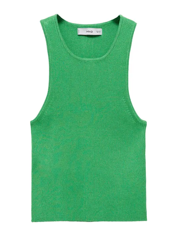 MANGO MANGO Top s naramenicama 'ORWELL'  travnato zelena