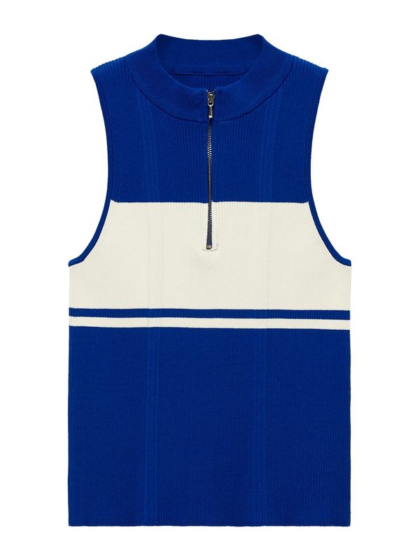 MANGO MANGO Top s naramenicama 'SILVIA'  tamno plava / bijela