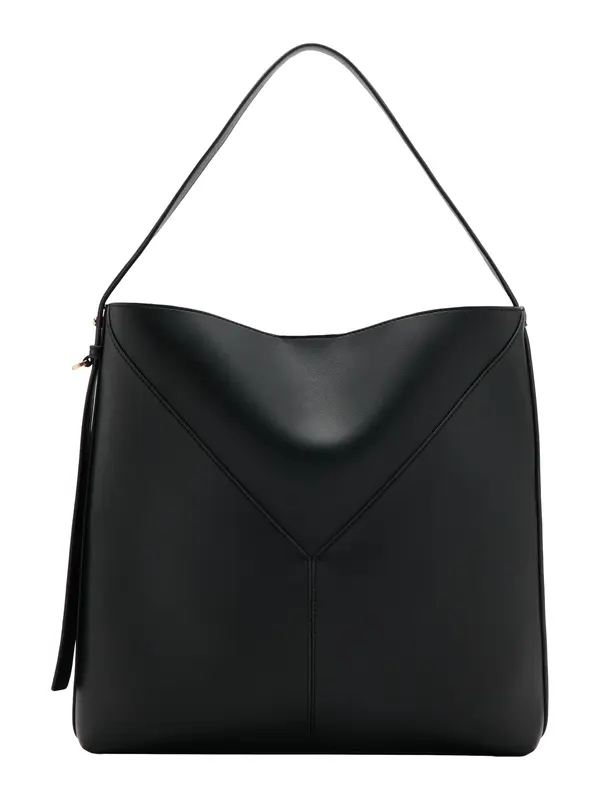 MANGO MANGO Torba za na rame 'G-Cortado'  crna