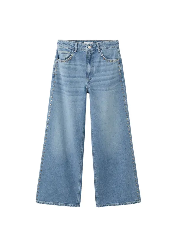 MANGO MANGO Traperice 'Studs'  plavi traper